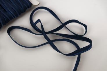 Preview: elastisches Glanz-Paspelband Breite 8 mm Marineblau